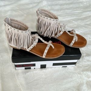 Cream Gladiator Sandals